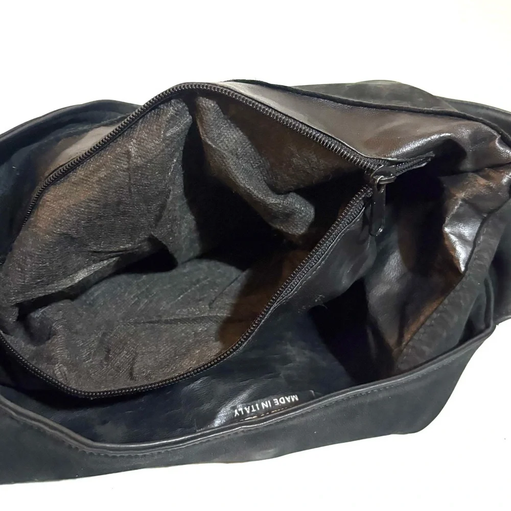 Nordstrom Black suede Hobo Bag with Buckle